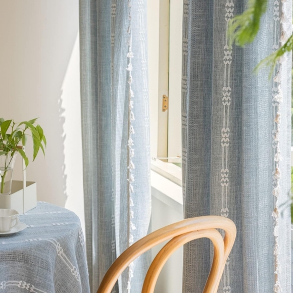 Elegant Blue Curtains - Picture 3 of 10